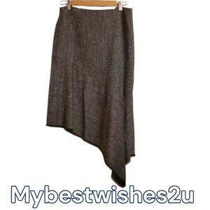 Ann KLEIN Skirt Womens Size 8 Assymetrical Black White See Note